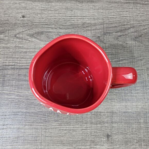 Rae Dunn Artisan Collection Farmhouse Red Santa's Helper Christmas Mug - Picture 5 of 6
